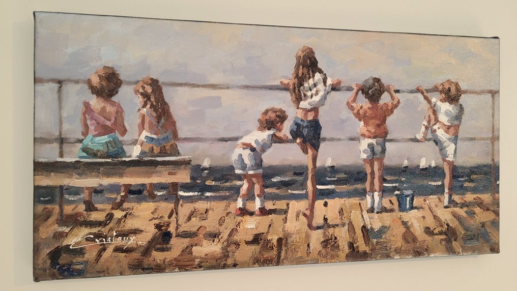 Francis Cristaux (1950) - Les enfants à la mer #1.0