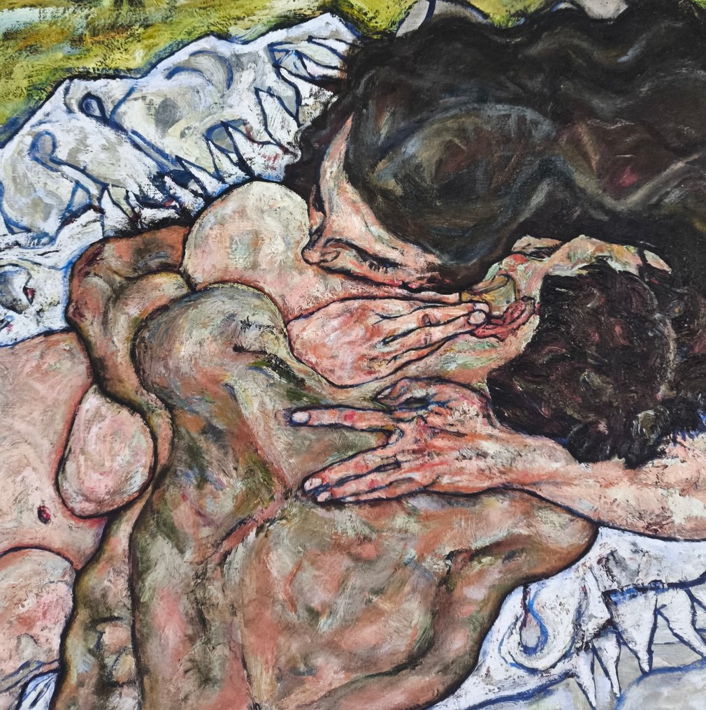 Egon Schiele (1890-1918) (after) - "The Hug, 1917" #1.0
