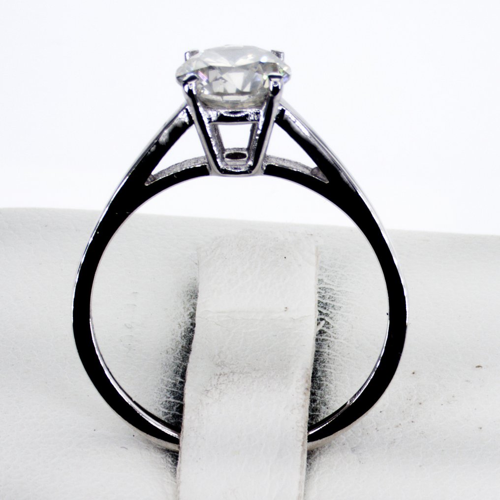 没有保留价 - 订婚戒指 - 14K包金 白金 -  1.03ct. tw. 钻石 (天然) #1.0