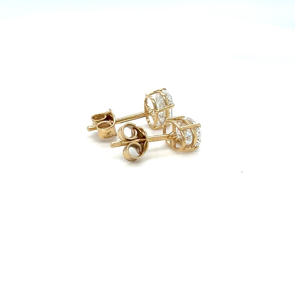 χωρίς τιμή ασφαλείας - Σκουλαρίκια - 14 καράτια Κίτρινο χρυσό - 1.06ct. tw. Διαμάντι (Εργαστηριακής καλλιέργειας) #3.2