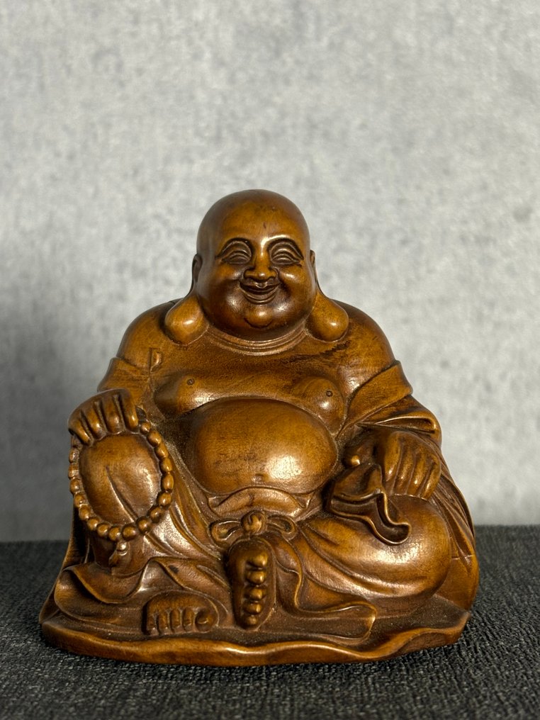 快乐的佛陀 - 黄杨木 - 中国 - Late 20th century #1.0