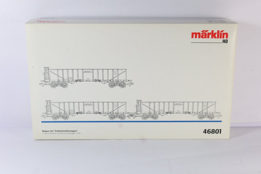 Märklin H0 - 46801 - Σετ τρένου μοντελισμού μεταφοράς εμπορευμάτων (1) - Σετ 3 βαγονιών καυσίμων - K.Bay.Sts.B #1.0