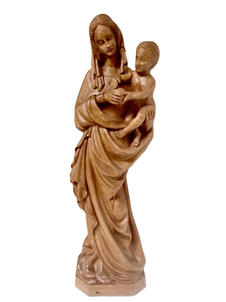 Σκάλισμα, Religiöse Holzfigur - Madonna mit Kind - 49 cm - Ξύλο #1.0