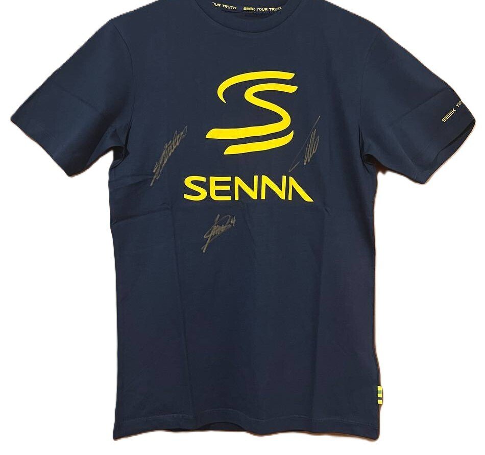 Senna Collection - Charles Leclerc - Lando Norris - Sebastian Vettel - Autographed - T-shirt #1.0