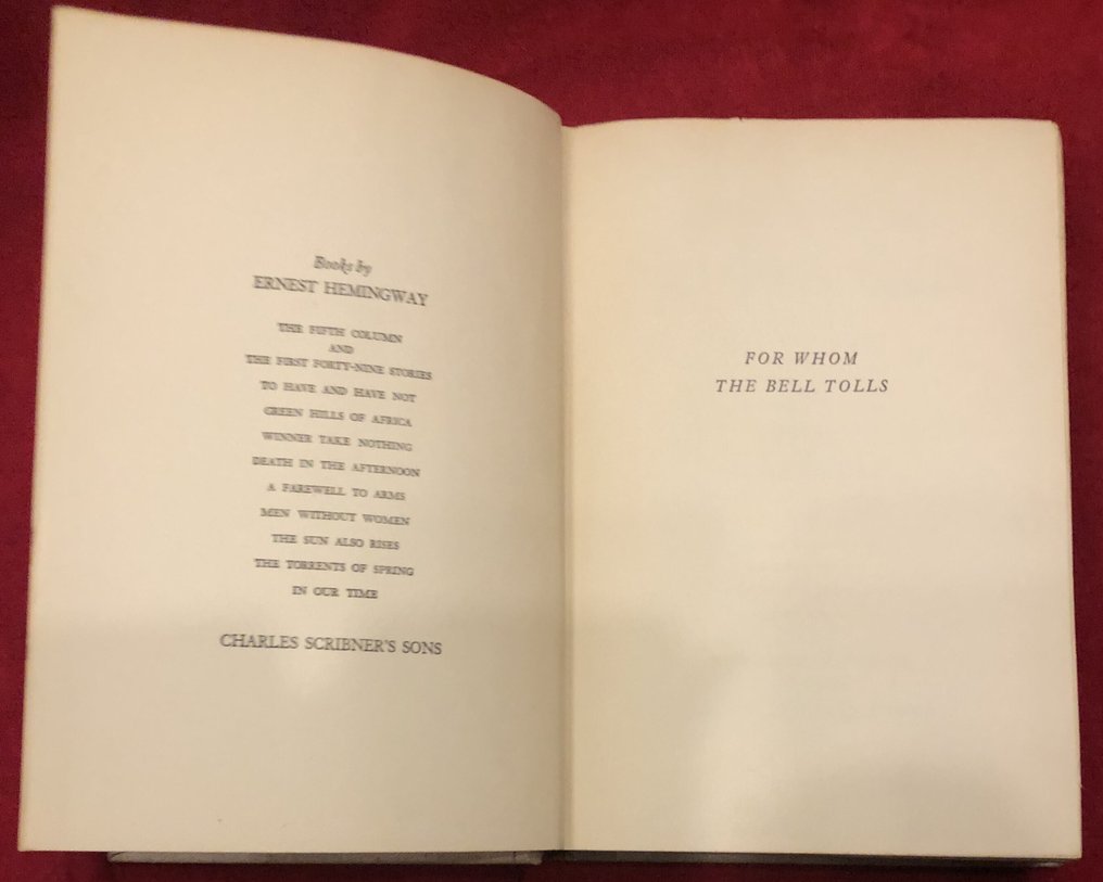 Ernest Hemigway - For Whom the Bell Tolls - 1940 #2.1