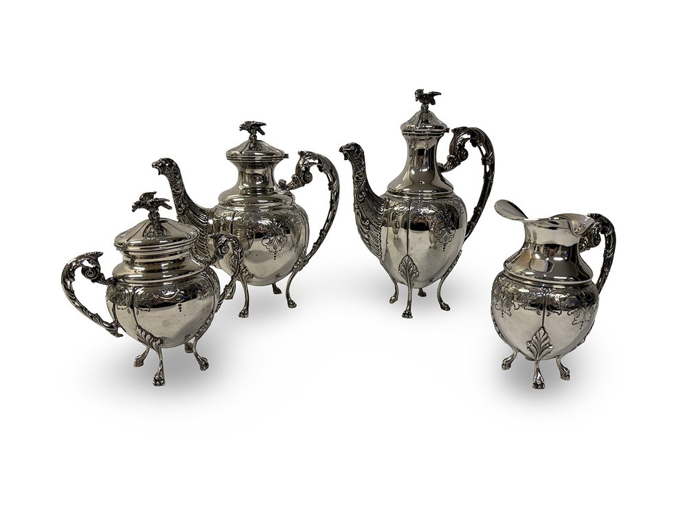 Kaffe og te service (4) - .800 sølv #1.0