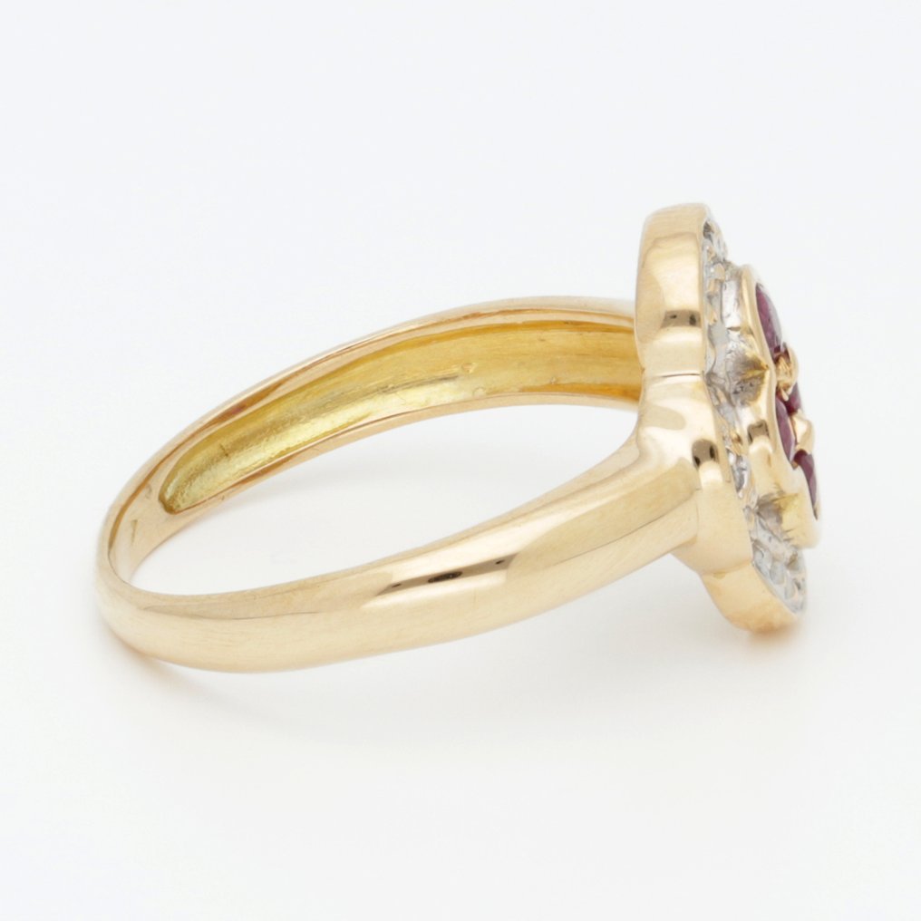 Anillo - 18 quilates Oro amarillo Rubí - Diamante #4.3