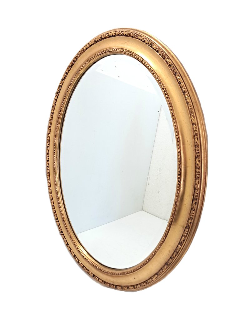 5,4 kg - 鏡  - 玻璃, 木 - 切面抛光 80 厘米 #1.0