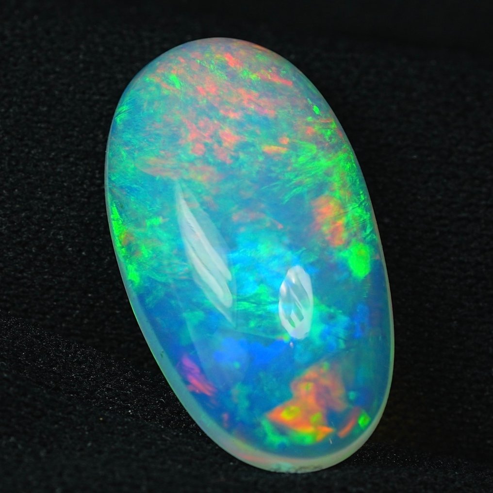 沒有保留價 白色 蛋白石 - 10.31 ct - 國際有色寶石協會 (ICA GemLab) - Rare Galaxy Flash #2.1