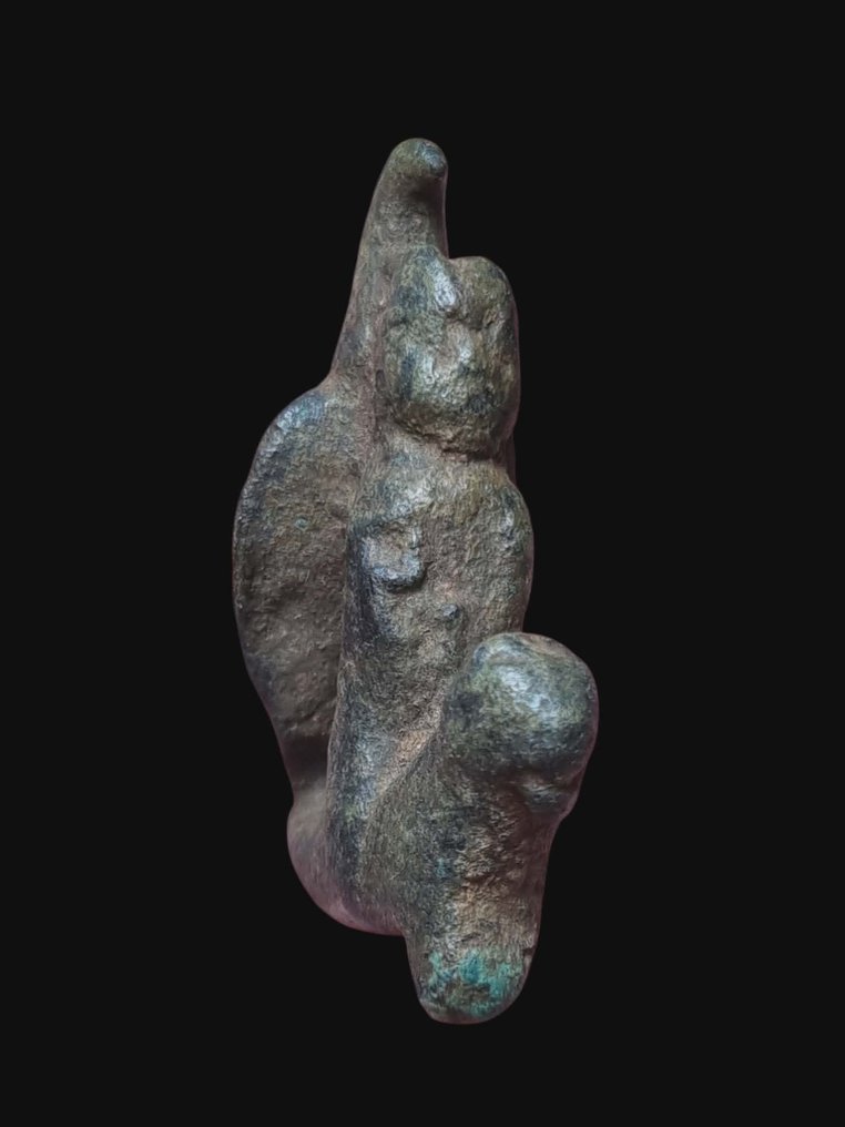 Römisches Reich Bronze Extrem seltene dreifache Statue #3.2