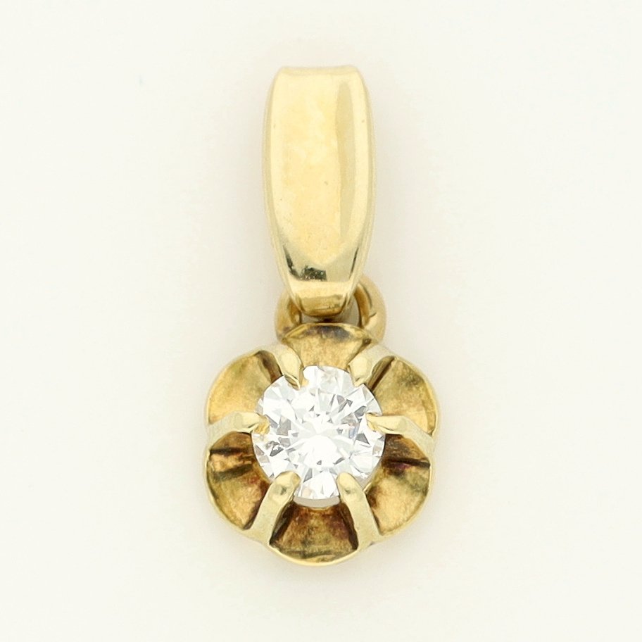 χωρίς τιμή ασφαλείας - Κρεμαστό κόσμημα - 14 καράτια Κίτρινο χρυσό Διαμάντι (Φυσικό)  #1.0