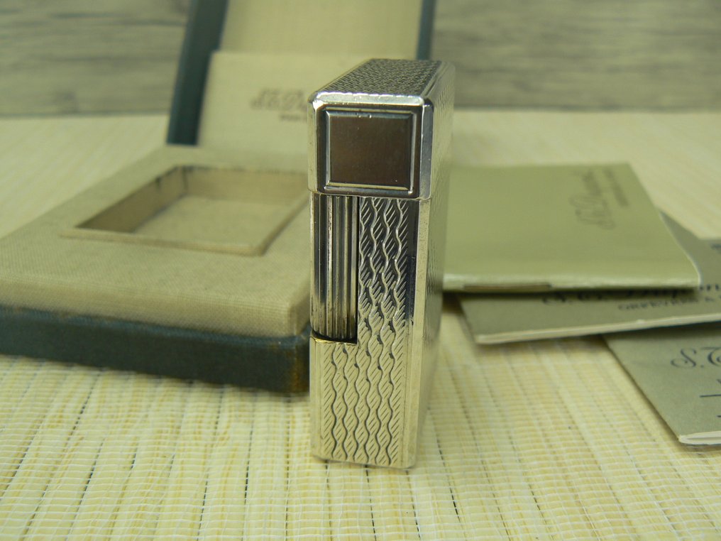 S.T. Dupont - Art deco - Αναπτήρας τσέπης - Silver plated #1.0