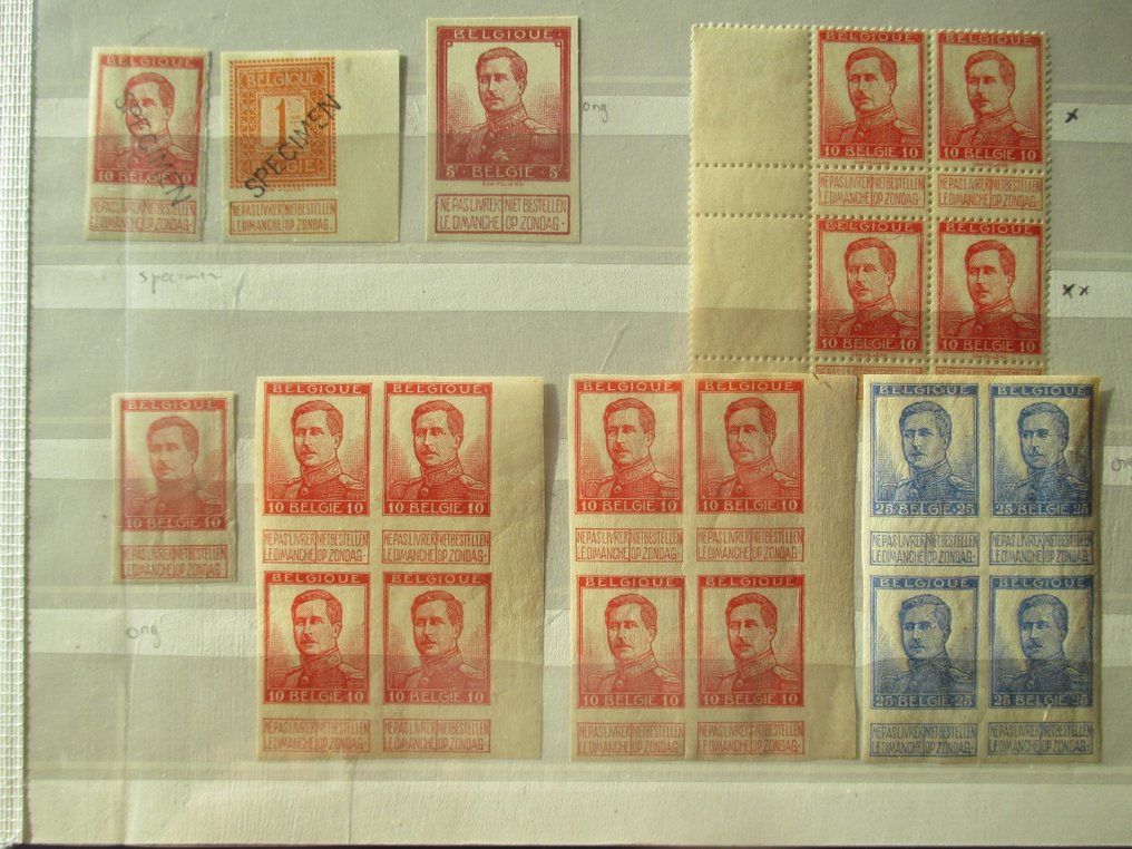 Βέλγιο 1910/1960 - Όμορφη συλλογή Βελγίου και αποικιών με πολλές πλήρεις σειρές και διάφορες υψηλότερες αξίες. #3.2