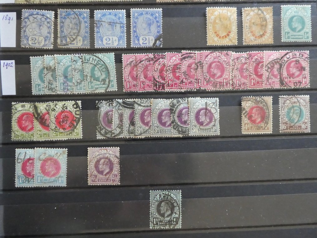 纳塔尔 1859/1902 - 漂亮的邮票在散开的相册页上 #2.1