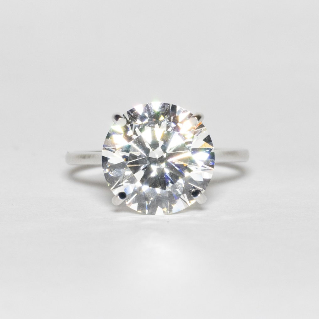 沒有保留價 - 訂婚戒指 - 14 克拉 白金 -  5.00ct. tw. 鉆石 (實驗室培育) - F VS1 3EX #2.1