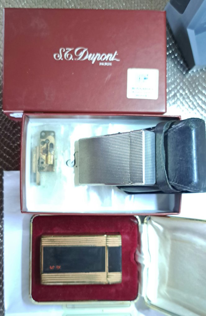 S.T. Dupont - 袖珍打火機 - 鍍金, 瑪瑙 #1.0