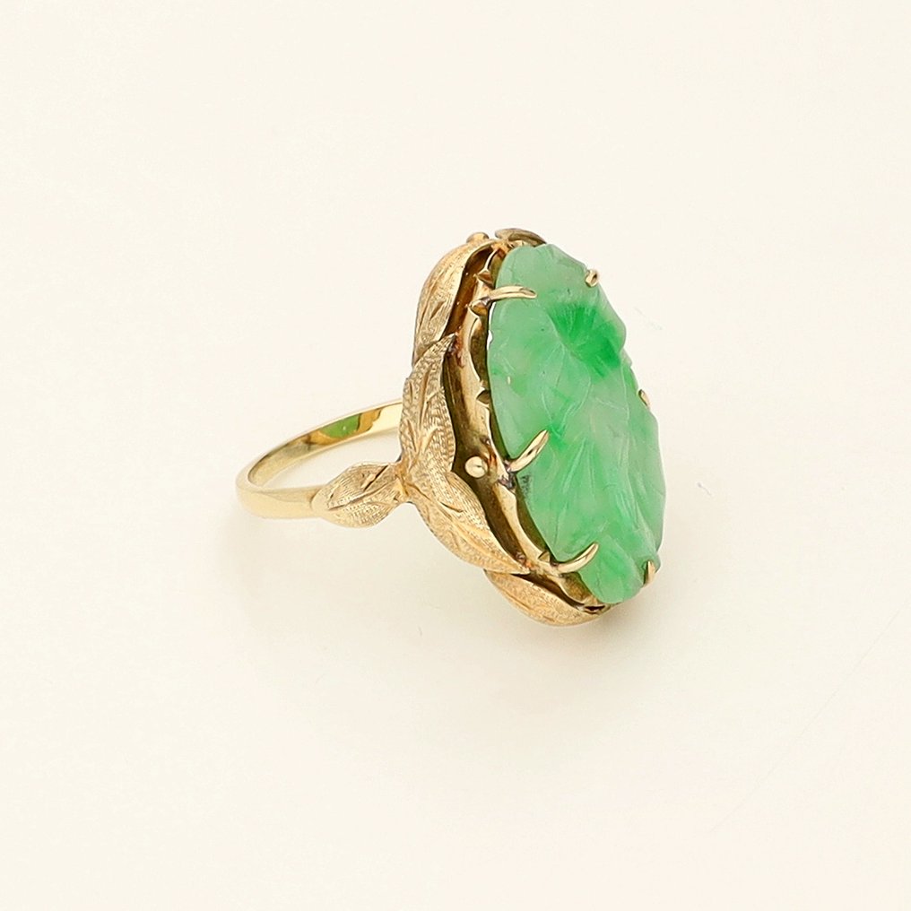 Anel - 14 K Ouro amarelo Jade #4.3