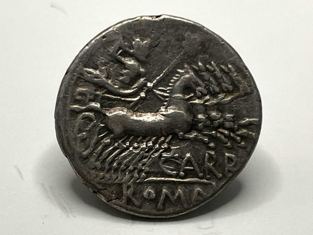 罗马共和国. M.帕皮里乌斯·卡博，公元前122年. Denarius Rome? #1.0