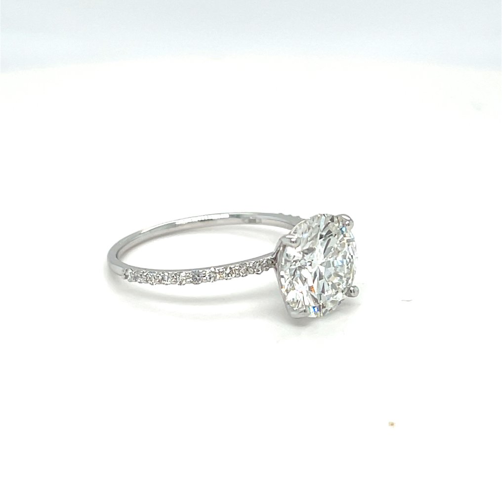 Δαχτυλίδι - 14 καράτια Λευκός χρυσός -  3.20ct. tw. Διαμάντι (Εργαστηριακής καλλιέργειας) - Διαμάντι #3.2