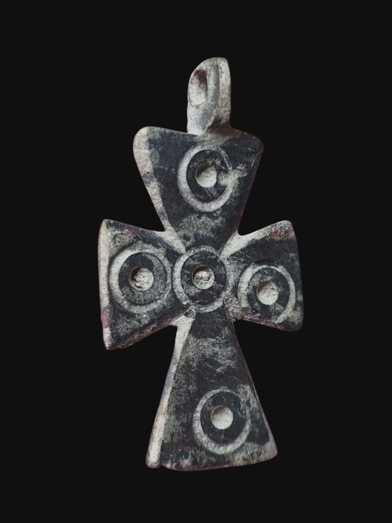 Μεσαιωνική, εποχή σταυροφόρων Μπρούντζος, Οι 5 κορυφαίοι τραυματισμοί του Χριστού στον Σταυρό. Κρεμαστό κόσμημα  (χωρίς τιμή ασφαλείας) #2.1