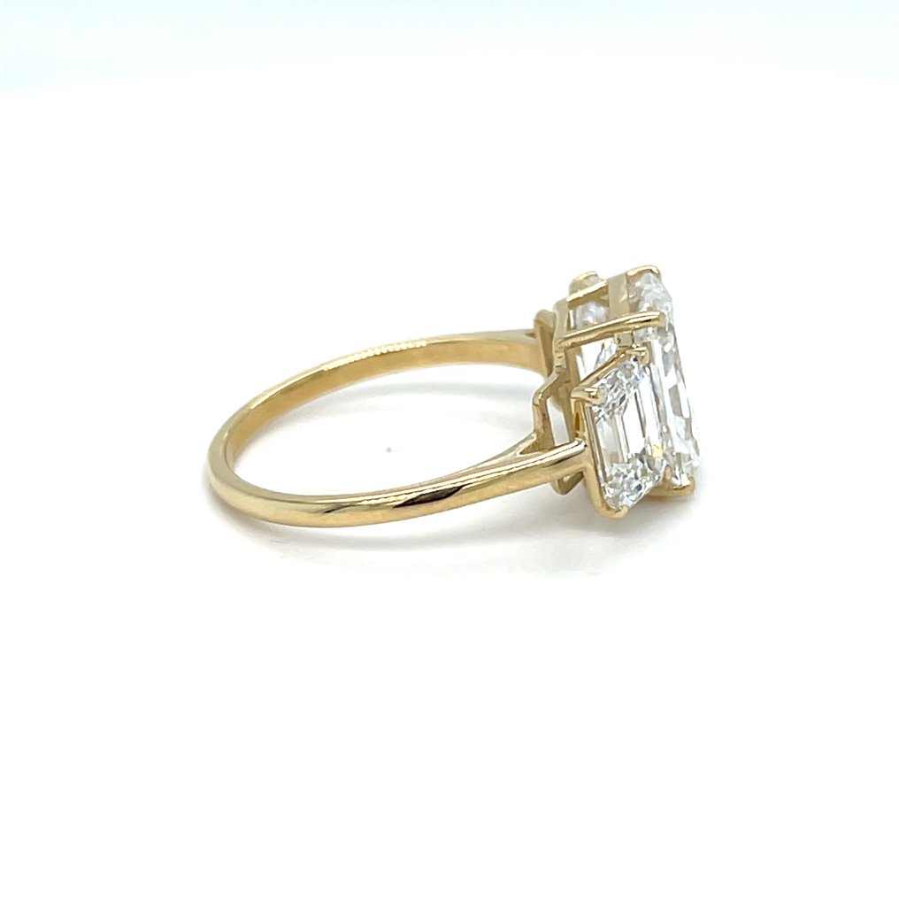 沒有保留價 - 戒指 - 14 克拉 黃金 -  5.08ct. tw. 鉆石 (實驗室培育) - 鉆石 #2.1