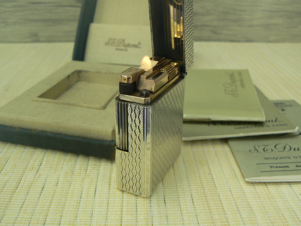 S.T. Dupont - Art deco - Αναπτήρας τσέπης - Silver plated #2.1