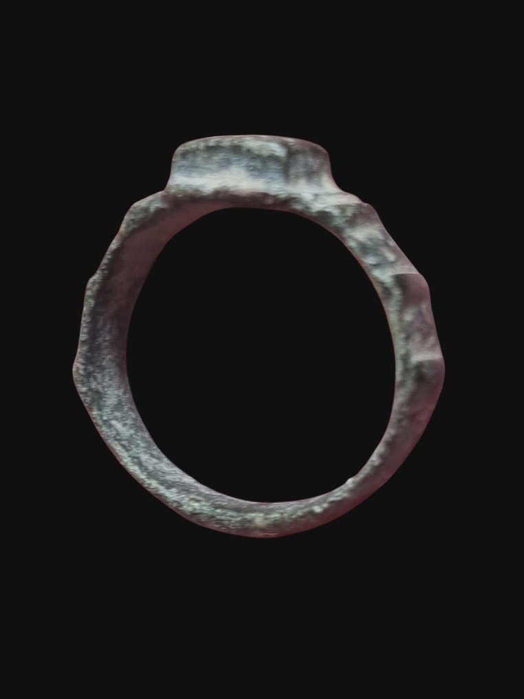 中世纪，十字军时代 令人惊叹且罕见的军事封印 戒指  (没有保留价) #3.2