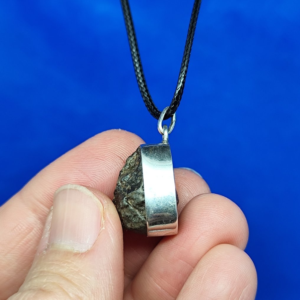 Αντίδωρο Ασημένιο Μετεωρίτη -Χειροποίητο- Χονδρίτης, 4500 εκατομμύρια χρόνια. - 9 g #4.3