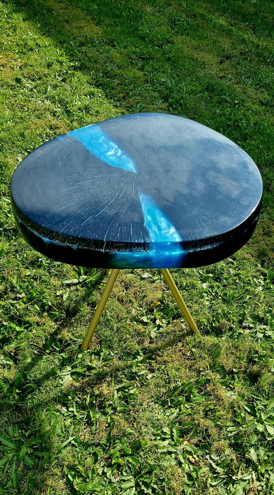 gp_woodepoxy - gp_woodepoxy - Τραπέζι σαλονιού - Ξύλο, ρητίνη εποξειδική ατσάλι - Καμμένος, χειροποίητος #4.3