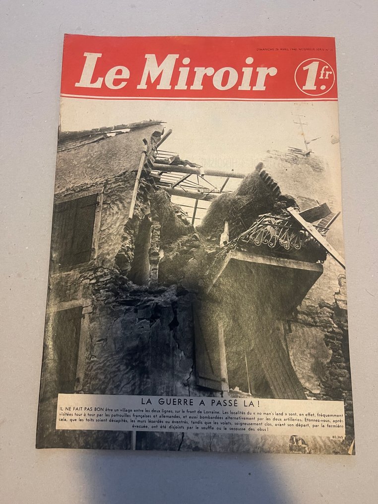 法国 - Le Miroir，一套13本原版二战时期杂志，1939–1940年 - 军用配件 #1.0