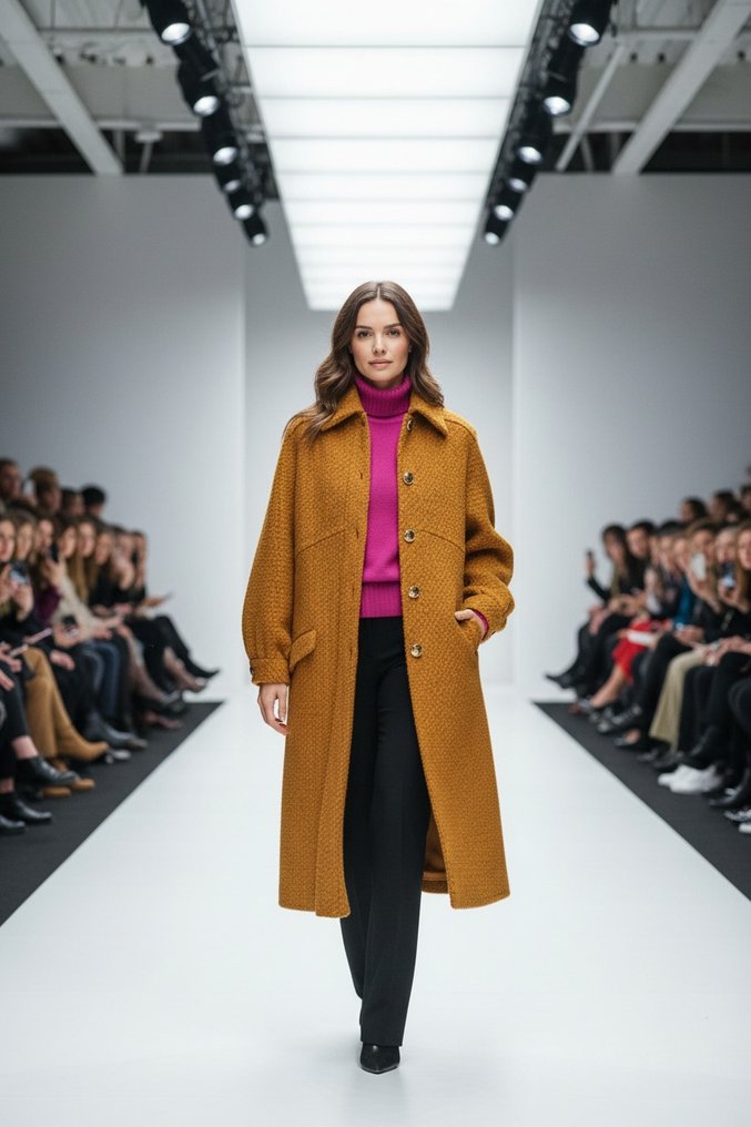 LANCETTI -size IT44 - Lana & Mohair - Frakk - Ny med merkelapper #2.1