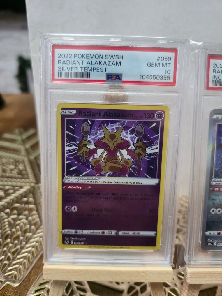 Pokémon - 3 Graded card - Radiant Alakazam Foil - PSA 10 - Sword & Shield - Silver Tempest #1.0