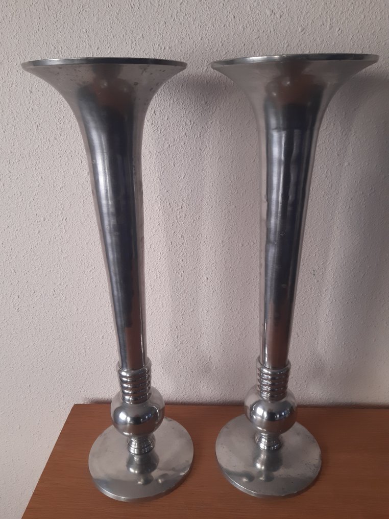 Vase (2) - Solifleur - Aluminium - Large trumpet bass #2.1