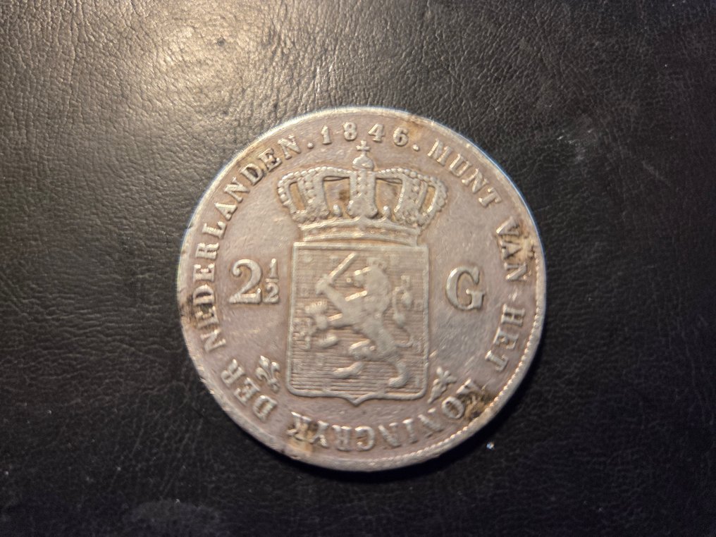 Holland. 2 1/2 Gulden 1846/1849, 4 stuks  (Ingen mindstepris) #1.0