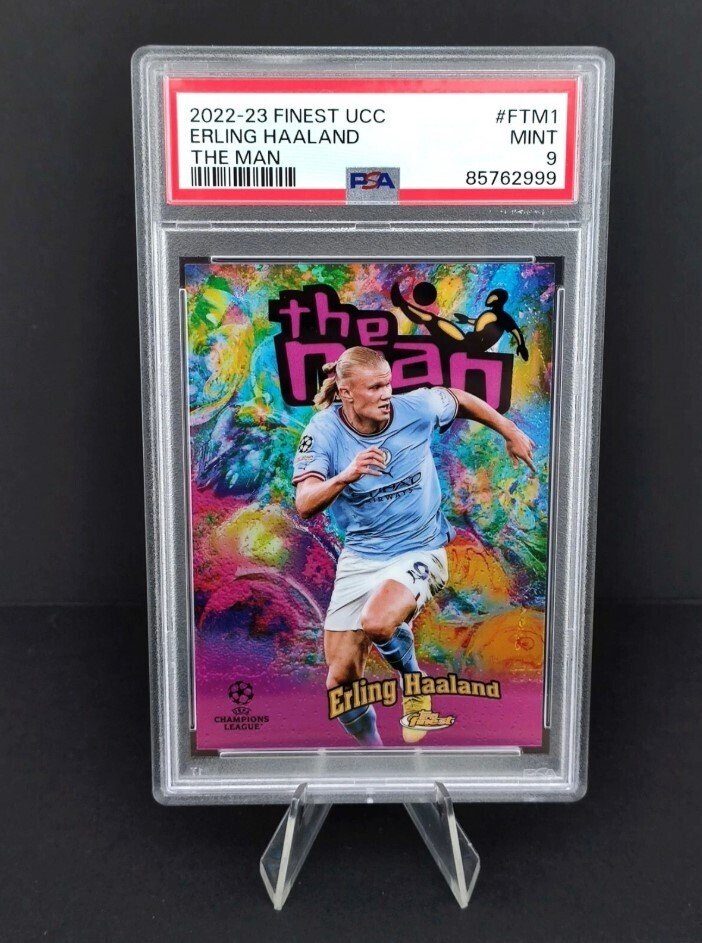 2022/23 Topps Finest Ucc Erling Haaland - The Man - PSA 9 Graded card #1.0