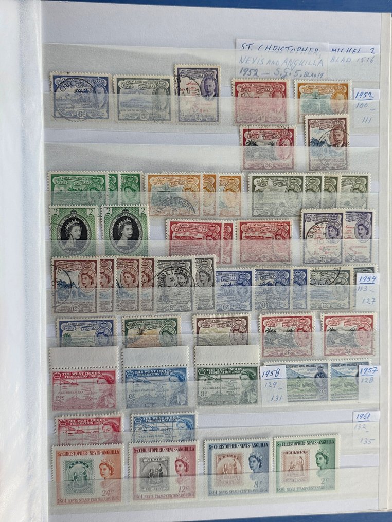 大英國協 1882/2007 - 收藏在一本股票簿中，包括圣基茨、尼维斯和汤加等地。 #2.1