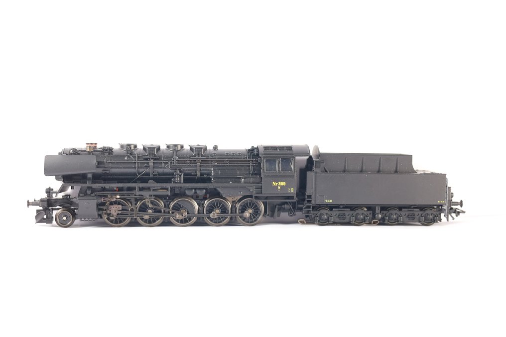 Märklin H0 - 37846 - Ατμομηχανή με όχημα μεταφοράς (1) - Litra N, NR 209 - DSB #2.1