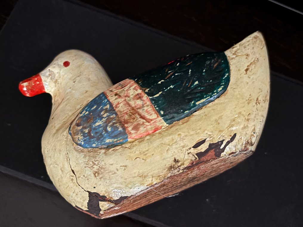 Duck decoy - Richiamo da caccia in legno dipinto Anatra metà XX secolo - Wood #4.3