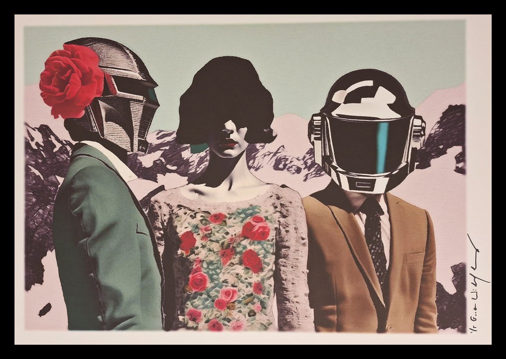Daft Punk - edition "Surreal Harmonies vintage collage edition" by Emma Wildfang - Large size #1.0
