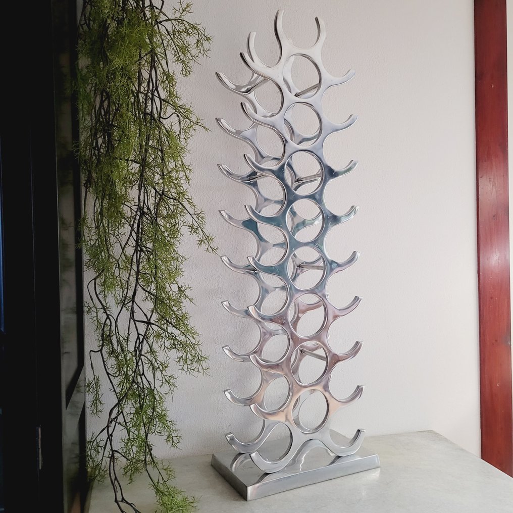 Michael Noll, Design Wijnrek - 葡萄酒架 - 27瓶 - 抛光铝 #3.2