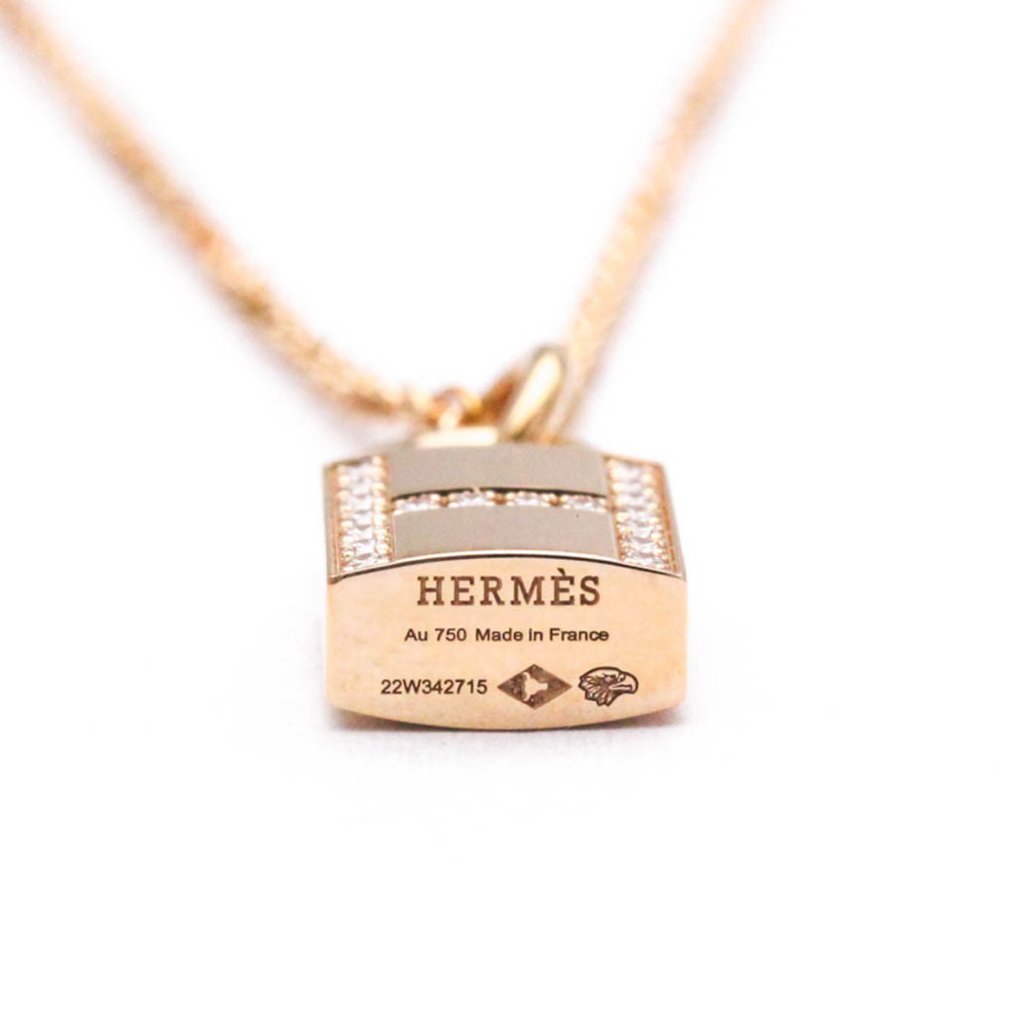 Hermès - 吊墜頸鏈 粉色黄金 #4.3