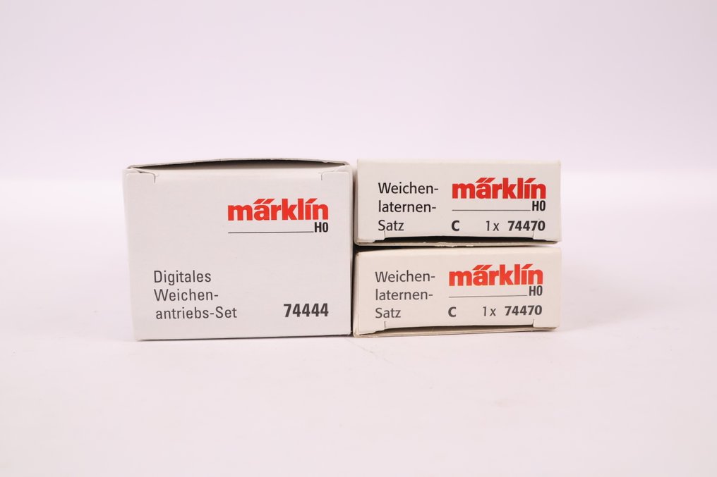 Märklin H0 - 74444/74470 - 模型火車軌道 (3) - 设置交换驱动和交换解码器，以及2个交换信号灯组。 #1.0