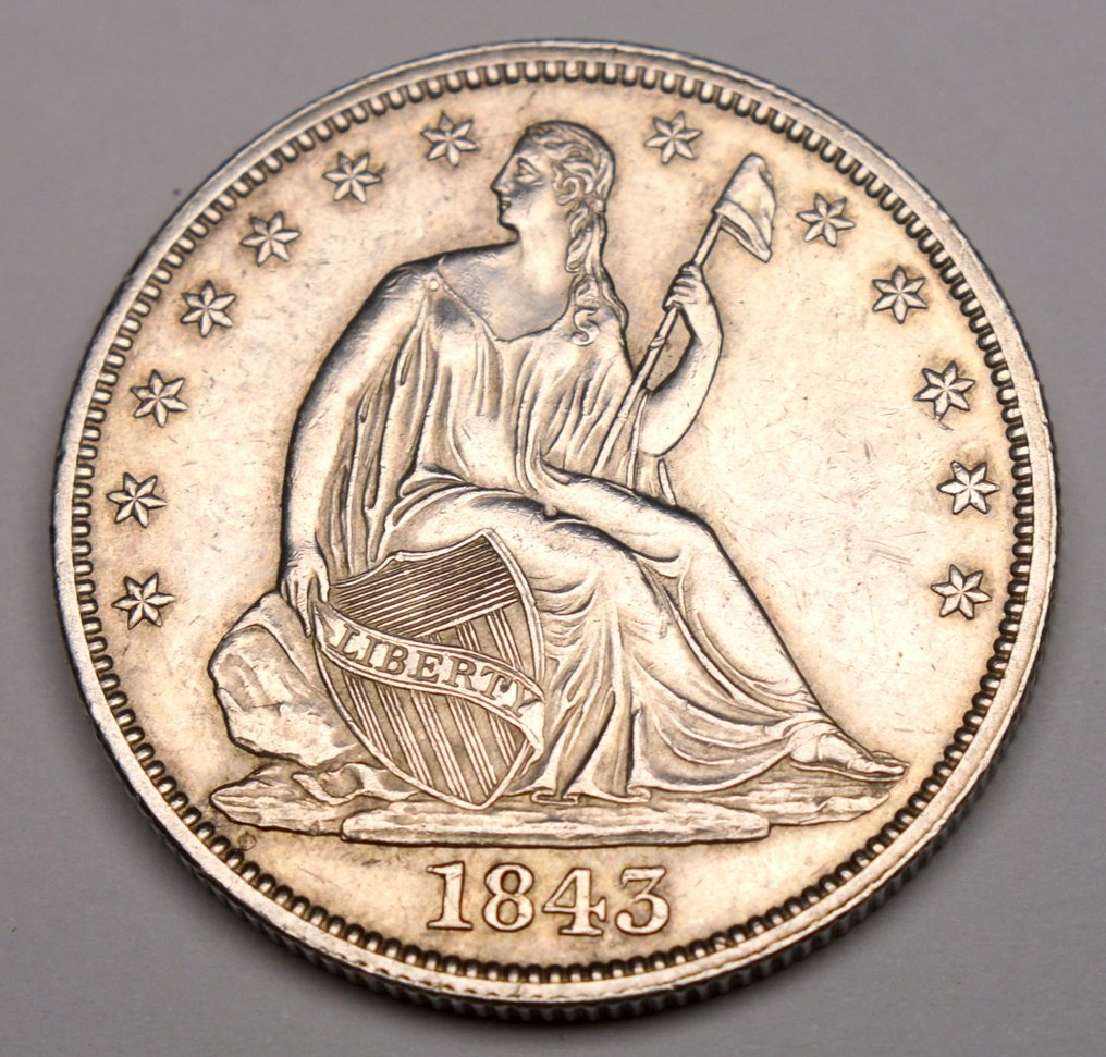 USA. Half Dollar 1843 Seated Liberty #1.0