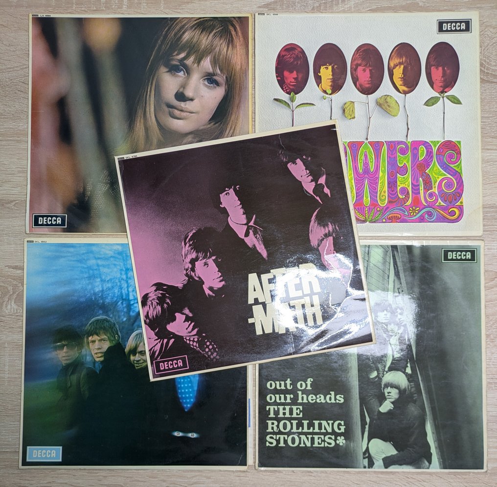 The Rolling Stones & Marianne Faithfull - 5 Early Front- Laminated UK Stereo Issues (Boxed Decca) + Mono Decca - Multiple titles - LP Albums (multiple items) - Stereo, Mono - 1965 #1.0