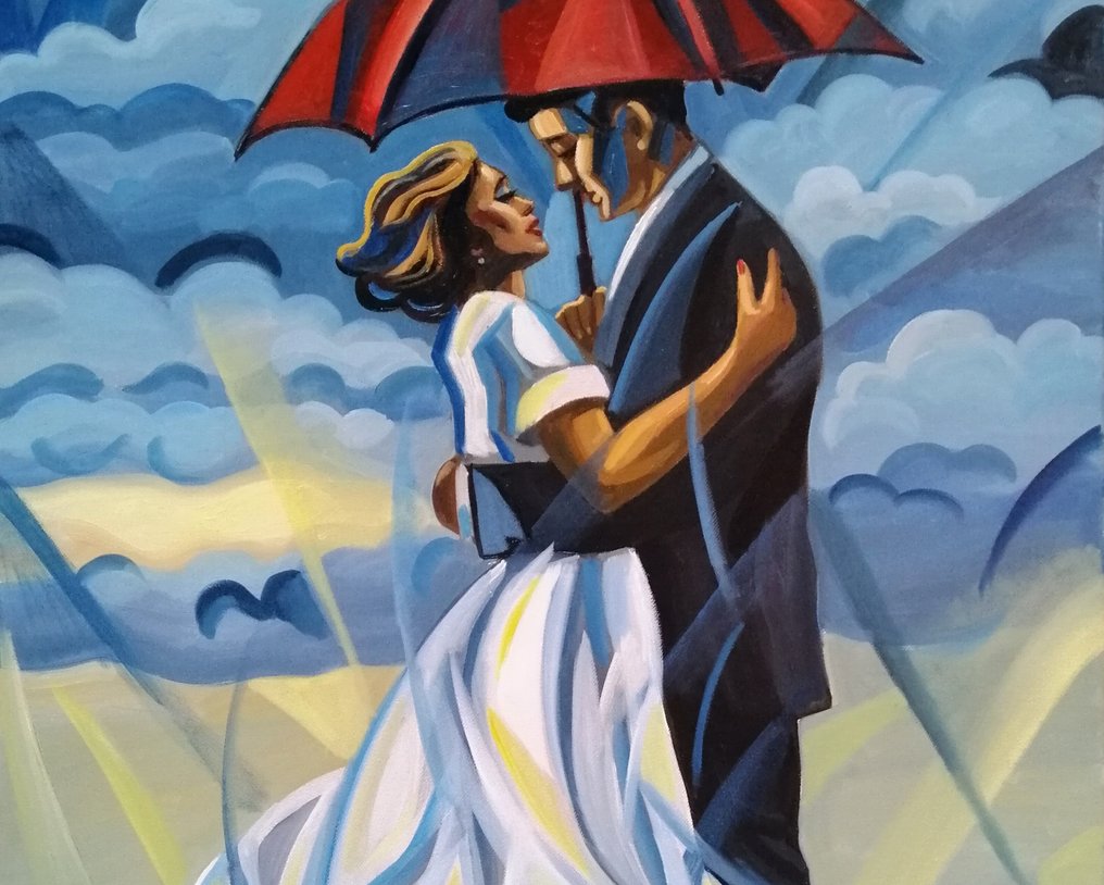 Yuri Denissov - Amoreux sous un parapluie. Large #2.1