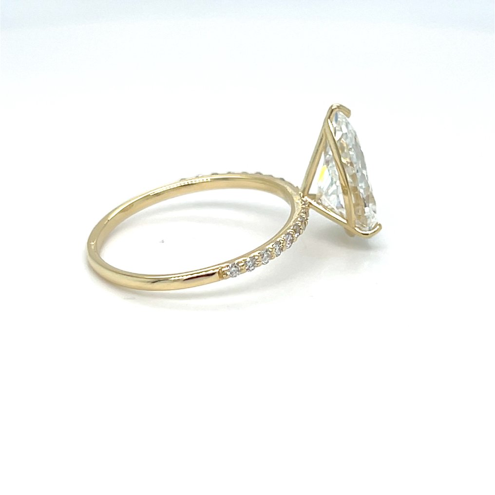 戒指 - 14K包金 黄金 -  3.27ct. tw. 钻石 (实验室培育) - 钻石 #4.3