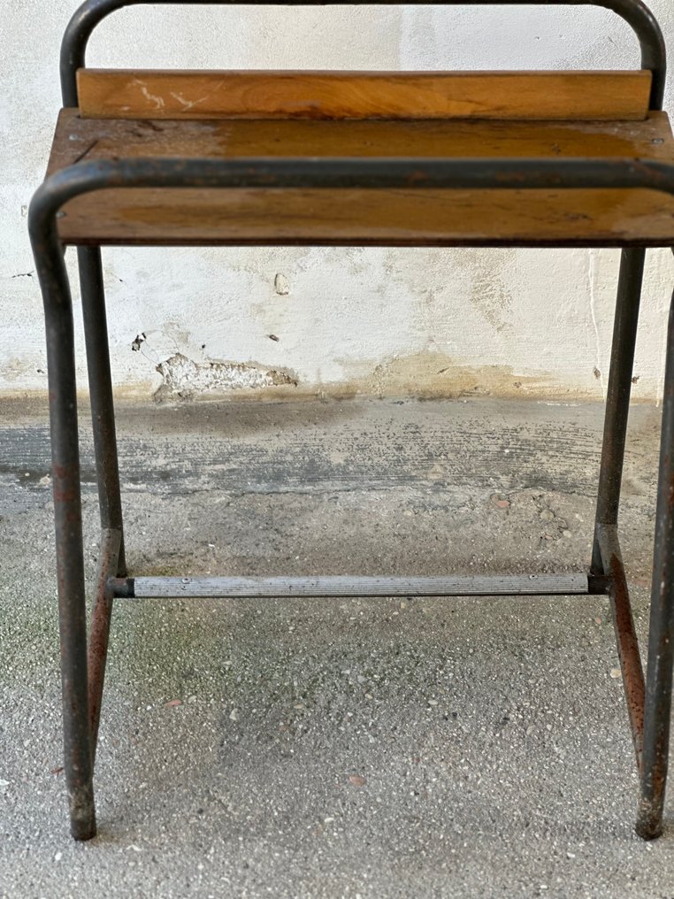 Desk - Wood, Iron - Vintage school desk #1.0