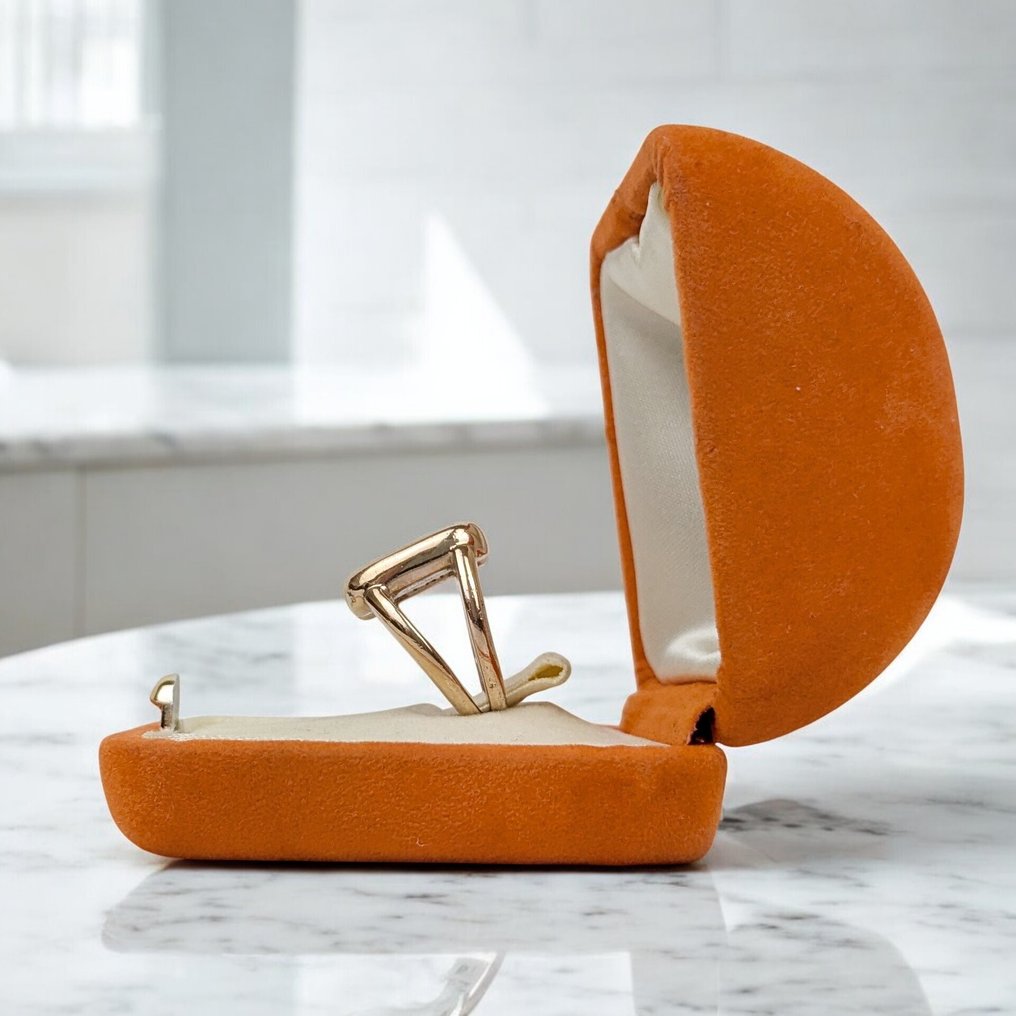 Hermès - Μέταλλο σε χρώμα χρυσού, γλυπτό διαφανές πέτρωμα. - Δαχτυλίδι #3.2