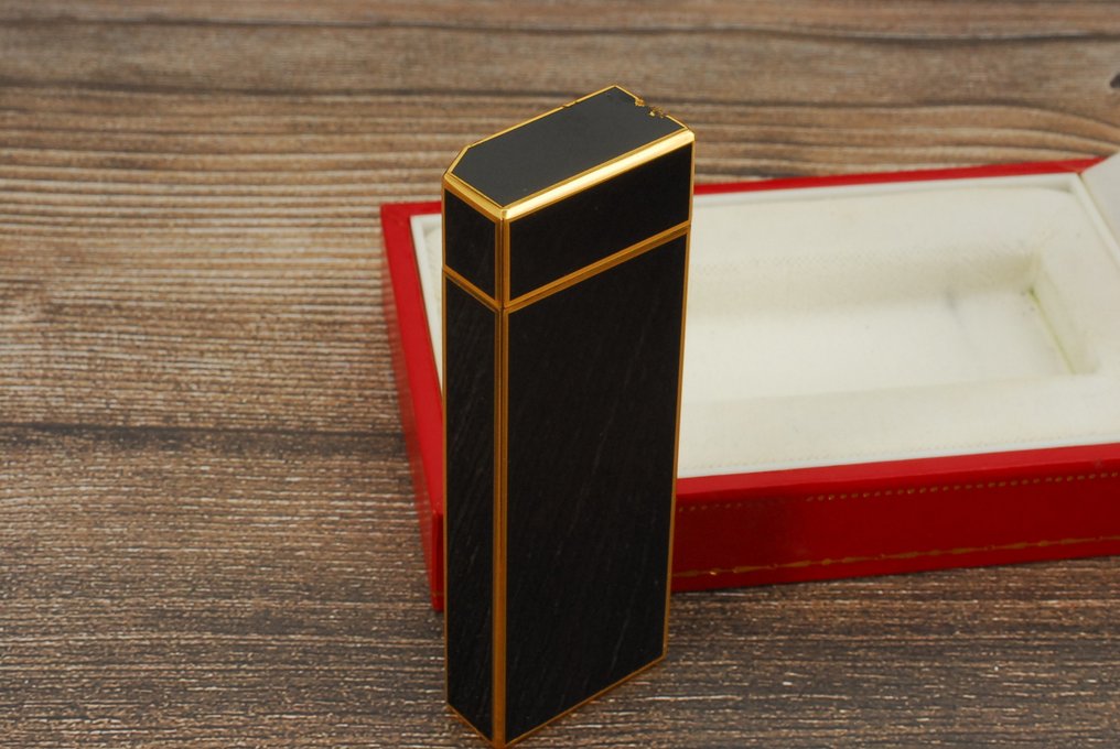 Cartier - Pentagon gas lighter - Αναπτήρας τσέπης - Μαύρη λάκα και επιχρυσωμένο #4.3