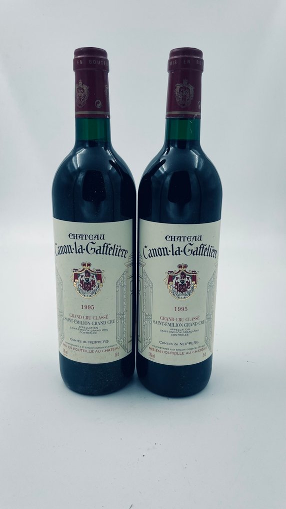 1995 Château Canon la Gaffeliere - Saint-Émilion 1er Grand Cru Classé B - 2 Flaskor (0,75L) #1.0